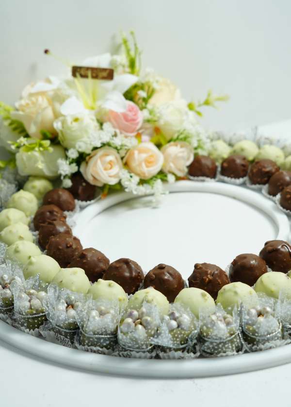 Chocolat noir, chocolat pistache